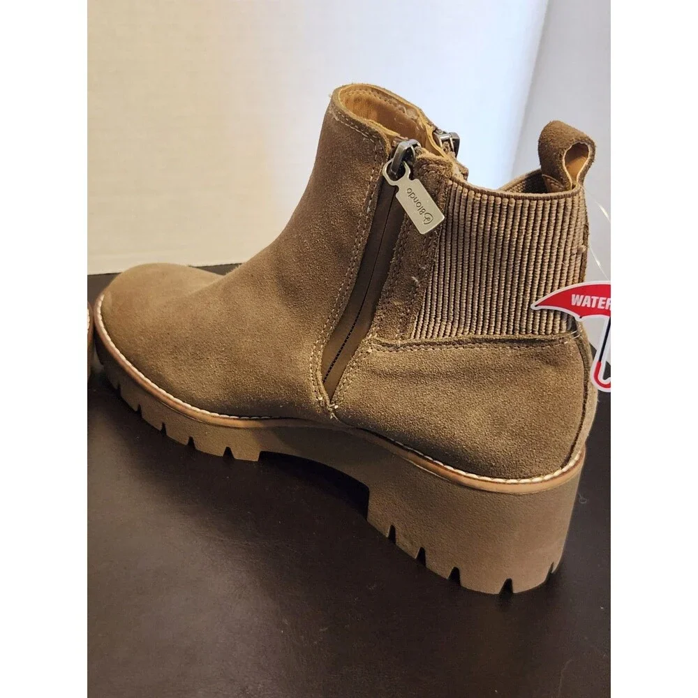 Sz8.5 - Blondo Damaris Womens Brown Suede Boot Waterproof